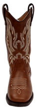 Cowboy Boot Square Toe Tan