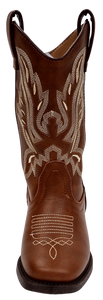 Cowboy Boot Square Toe Tan