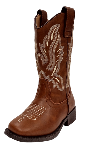 Cowboy Boot Square Toe Tan