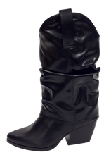 Soda Women Cowboy Boot Otter-S Black