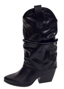 Soda Women Cowboy Boot Otter-S Black