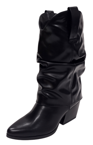 Soda Women Cowboy Boot Otter-S Black