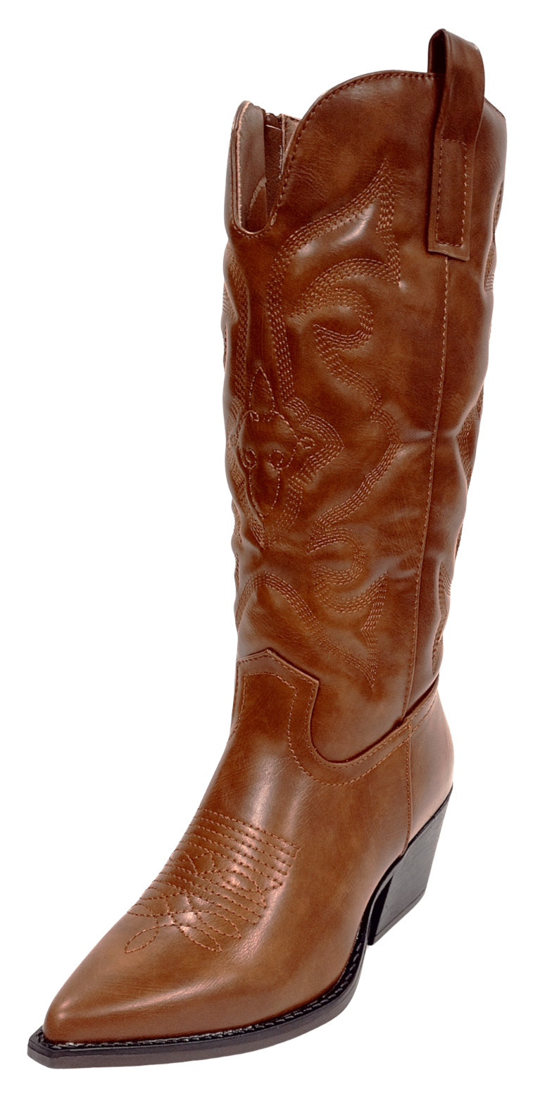 Women Brown Cowboy Boot Elk-1