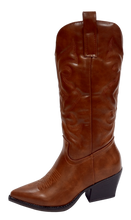 Women Brown Cowboy Boot Elk-1