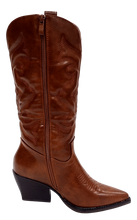 Women Brown Cowboy Boot Elk-1
